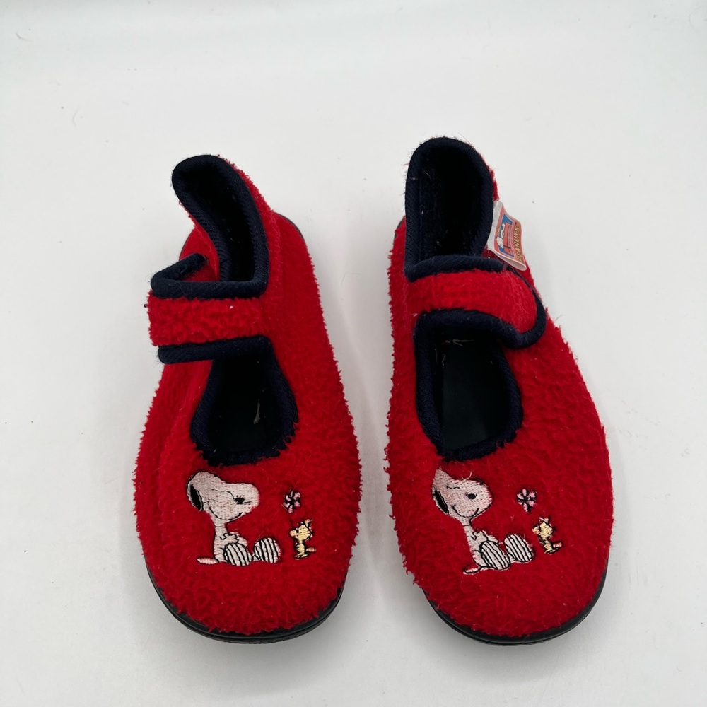 Peanuts Red and Black Snoopy Kids Slippers